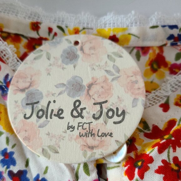 JOLIE & JOY BY FCT WITH LOVE FLORAL GIRLS SMOCKED ONE-PIECE DRESS SIZE XL 16 - Picture 2 of 11